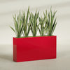 Delray Extra Large Long Rectangle Fiberglass Planter - 60 in x 12 in x 32 in - Gloss Red - Gloss Red,60 in x 12 in x 32 in