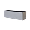 Medium Rectangle Planter - 24 in x 7 in x 7 in - Brushed Aluminum - Brushed Aluminum,24 in x 7 in x 7 in
