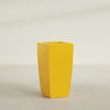 Toulan Large Tall Tapered Square Fiberglass Planter - 18 in x 18 in x 36 in - Gloss Saffron - Gloss Saffron,18 in x 18 in x 36 in