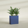 Milano Medium Narrow Rectangle Fiberglass Planter - 24 in x 10 in x 24 in - Matte Cobalt Blue - Matte Cobalt Blue,24 in x 10 in x 24 in