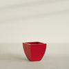 Lima Medium Tapered Square Fiberglass Planter - 20 in x 20 in x 20 in - Gloss Red - Gloss Red,20 in x 20 in x 20 in