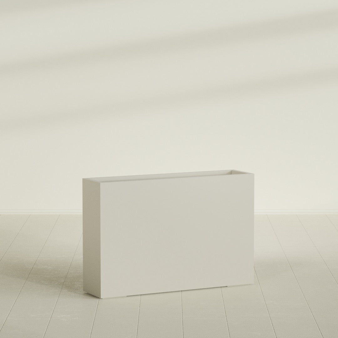 Delray Extra Large Long Rectangle Fiberglass Planter - 48 in x 12 in x 32 in - Satin Beige - Satin Beige,48 in x 12 in x 32 in