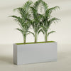 Potsdam Extra Large Long Rectangle Fiberglass Planter - 72 in x 16 in x 32 in - Metallic Silver - Metallic Silver,72 in x 16 in x 32 in