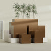 Brisbane Large Rectangle Fiberglass Planter - 24 in x 24 in x 32 in - Metallic Bronze - Metallic Bronze,24 in x 24 in x 32 in