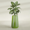 Saigon Extra Large Tapered Round Planter - 19 in x 24 in x 42 in - Satin Green - Satin Green,19.2 in x 24.2 in x 42 in