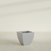 Lima Medium Tapered Square Fiberglass Planter - 20 in x 20 in x 20 in - Metallic Silver - Metallic Silver,20 in x 20 in x 20 in