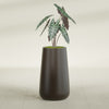 Saigon Large Tapered Round Planter - 16 in x 21 in x 36 in - Matte Brown - Matte Brown,16.4 in x 20.7 in x 36 in