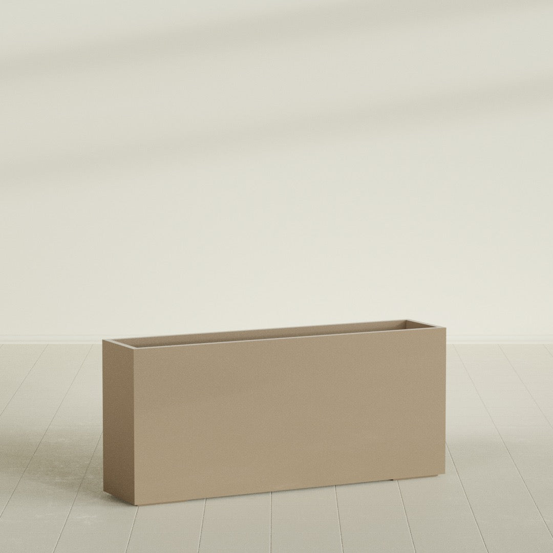 Potsdam Extra Large Long Rectangle Fiberglass Planter - 72 in x 16 in x 32 in - Metallic Gold - Metallic Gold,72 in x 16 in x 32 in