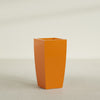 Toulan Large Tall Tapered Square Fiberglass Planter - 18 in x 18 in x 36 in - Gloss Tangerine - Gloss Tangerine,18 in x 18 in x 36 in
