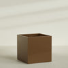 Montroy Extra Large Cube Square Fiberglass Planter - 60 in x 60 in x 60 in - Metallic Bronze - Metallic Bronze,60 in x 60 in x 60 in