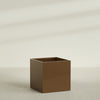 Montroy Extra Large Cube Square Fiberglass Planter - 48 in x 48 in x 48 in - Metallic Bronze - Metallic Bronze,48 in x 48 in x 48 in