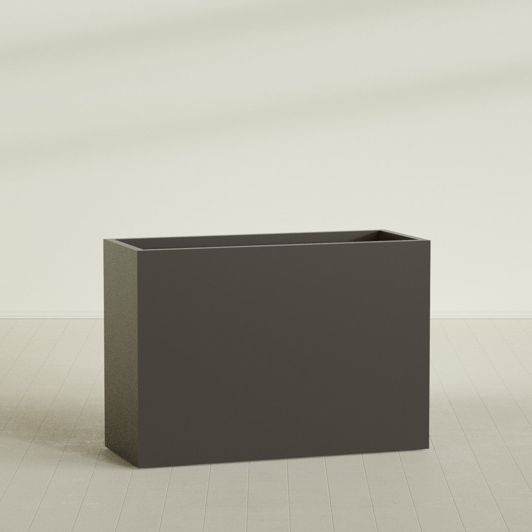 Darwin Extra Large Long Rectangle Fiberglass Planter - 60 in x 24 in x 42 in - Matte Brown - Matte Brown,60 in x 24 in x 42 in