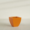 Lima Medium Tapered Square Fiberglass Planter - 24 in x 24 in x 24 in - Gloss Tangerine - Gloss Tangerine,24 in x 24 in x 24 in