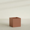 Montroy Large Cube Square Fiberglass Planter - 36 in x 36 in x 36 in - Matte Terracotta - Matte Terracotta,36 in x 36 in x 36 in