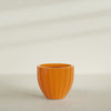 Santa Barbara Medium Round Fiberglass Planter - 23 in x 23 in x 20.3 in - Gloss Tangerine - Gloss Tangerine,23 in x 23 in x 20 in