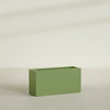 Miami Large Narrow Rectangle Fiberglass Planter - 36 in x 12 in x 18 in - Satin Green - Satin Green,36 in x 12 in x 18 in