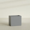 Brisbane Large Rectangle Fiberglass Planter - 36 in x 24 in x 32 in - Metallic Gunmetal - Metallic Gunmetal,36 in x 24 in x 32 in