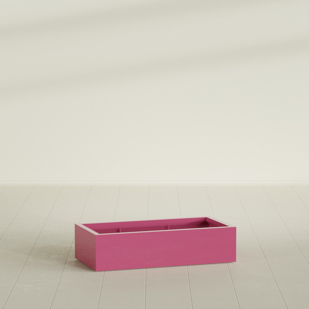 Antwerp Extra Large Long Rectangle Fiberglass Planter - 48 in x 24 in x 12 in - Gloss Pink Violet - Gloss Pink Violet,48 in x 24 in x 12 in