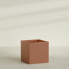 Montroy Extra Large Cube Square Fiberglass Planter - 48 in x 48 in x 48 in - Matte Terracotta - Matte Terracotta,48 in x 48 in x 48 in
