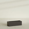 Reade Small Tabletop Rectangle Fiberglass Planter - 14 in x 5 in x 4.3 in - Matte Brown - Matte Brown,14 in x 5 in x 4.3 in