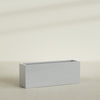 Miami Extra Large Narrow Rectangle Fiberglass Planter - 48 in x 12 in x 18 in - Metallic Silver - Metallic Silver,48 in x 12 in x 18 in