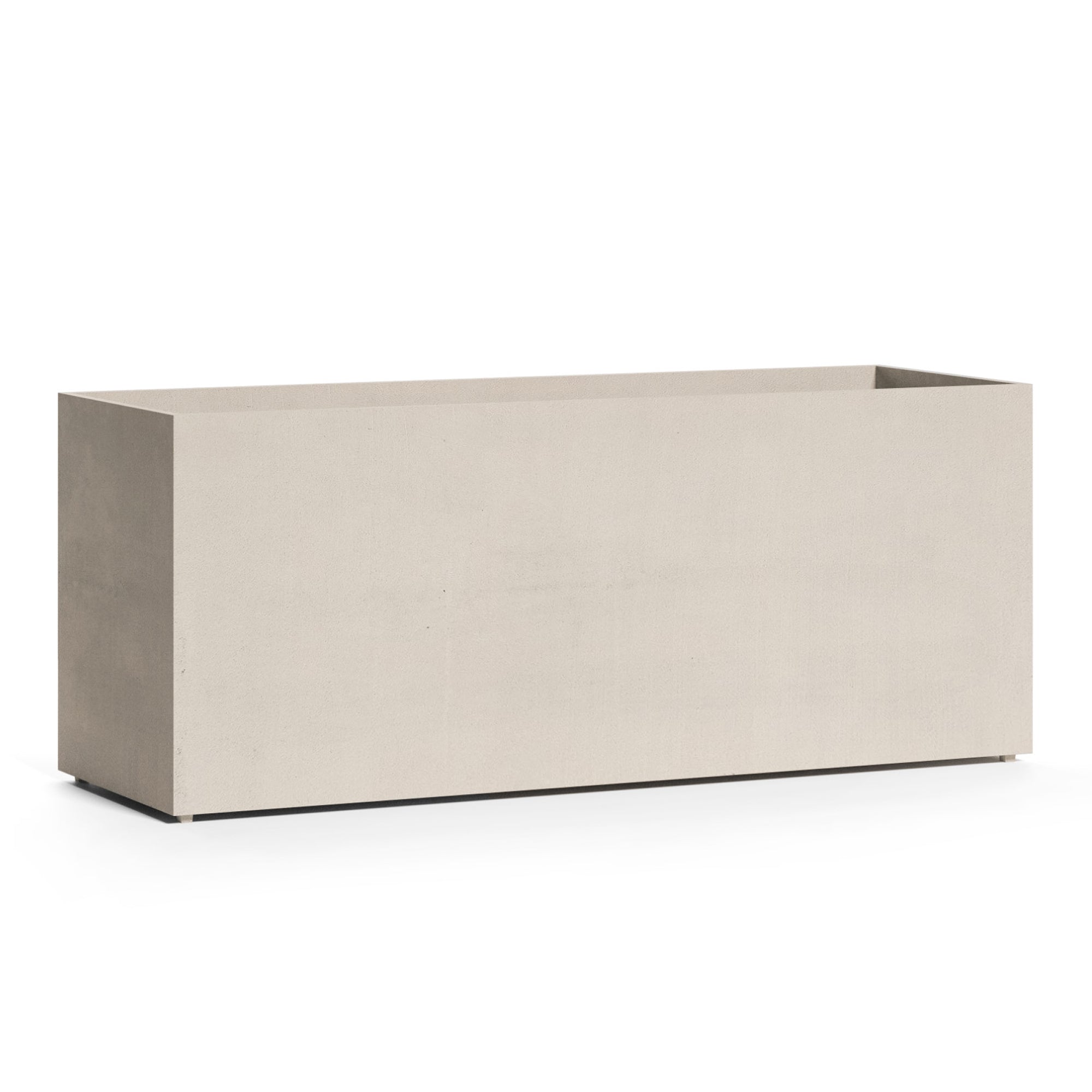 Semplito Grand Rectangular Planter – Sand Stone Finish – Fiberglass Indoor/Outdoor, Weather-Resistant XL Planter (59" L x 19.75" W x 23.5" H Exterior, 58.7" L x 19.3" W Interior) - Sand Stone,59 in x 19.7 in x 23.6 in