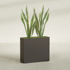 Perth Extra Large Long Rectangle Fiberglass Planter - 48 in x 16 in x 42 in - Matte Brown - Matte Brown,48 in x 16 in x 42 in