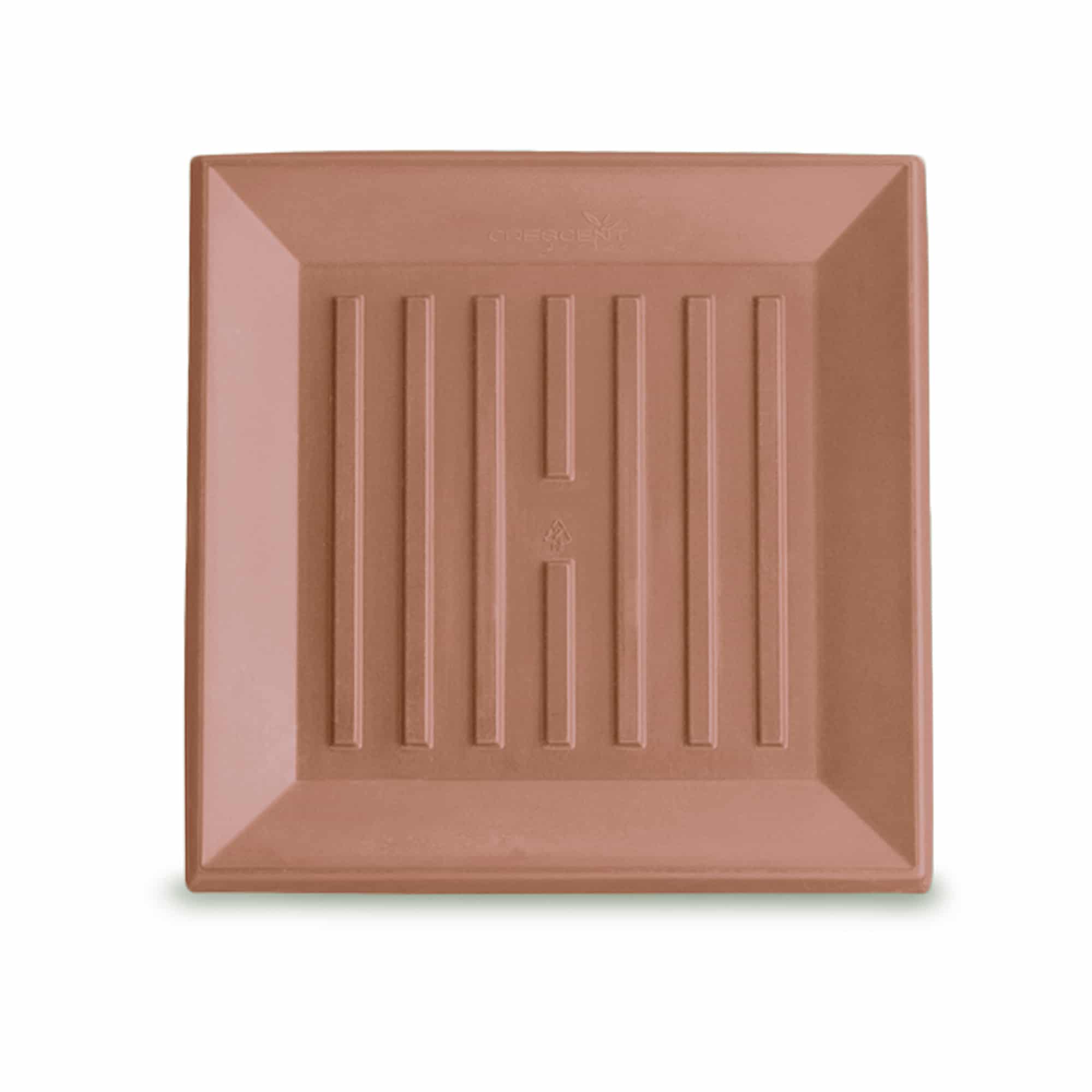 Square Saucer - 14in - Weathered Terracotta - Weathered Terracotta,14in