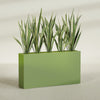 Delray Extra Large Long Rectangle Fiberglass Planter - 60 in x 12 in x 32 in - Satin Green - Satin Green,60 in x 12 in x 32 in