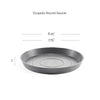 Small Round Saucer - 8.3 in x 8.3 in x 1 in - Grey - Grey,8.25 in x 8.25 in x 1 in