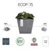 Rotterdam Small Square Planter - 19.75 in x 19.75 in x 17.25 in - Grey - Grey,19.75 in x 19.75 in x 17.25 in,Planter Only