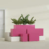 Tolga Large Rectangle Fiberglass Planter - 36 in x 16 in x 24 in - Gloss Pink Violet - Gloss Pink Violet,36 in x 16 in x 24 in