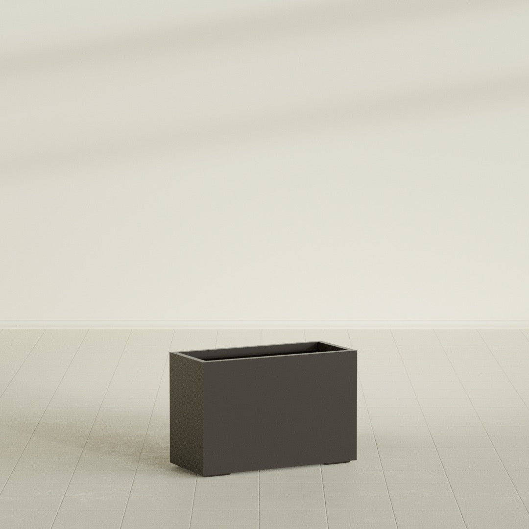 Tolga Large Rectangle Fiberglass Planter - 36 in x 16 in x 24 in - Matte Brown - Matte Brown,36 in x 16 in x 24 in