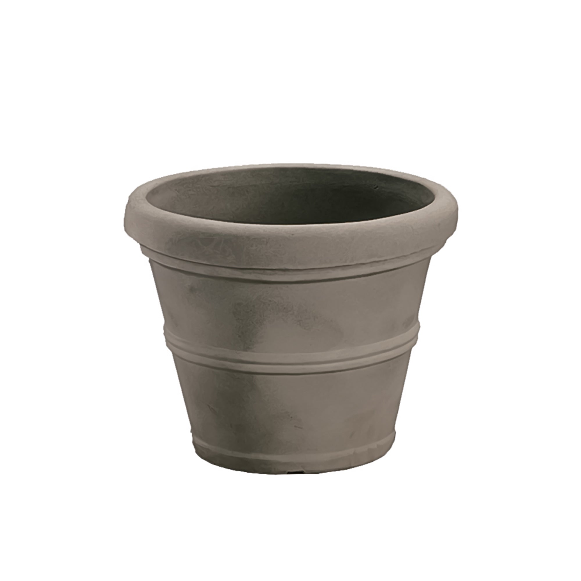 Medium Cylinder Plastic Planter - 20 in x 20 in x 16 in - Weathered Concrete - Weathered Concrete,20 in x 20 in x 16 in - Weathered Concrete,20 in x 20 in x 16 in