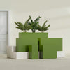 Potsdam Large Rectangle Fiberglass Planter - 36 in x 16 in x 32 in - Satin Green - Satin Green,36 in x 16 in x 32 in