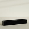 Cuba Extra Large Long Rectangle Fiberglass Planter - 72 in x 14 in x 12 in - Gloss Black - Gloss Black,72 in x 14 in x 12 in