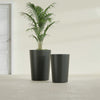 Tegel Medium Round Fiberglass Planter - 18 in x 18 in x 26 in - Matte Charcoal - Matte Charcoal,18 in x 18 in x 26 in
