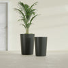 Tegel Large Round Fiberglass Planter - 22 in x 22 in x 30 in - Matte Charcoal - Matte Charcoal,22 in x 22 in x 30 in