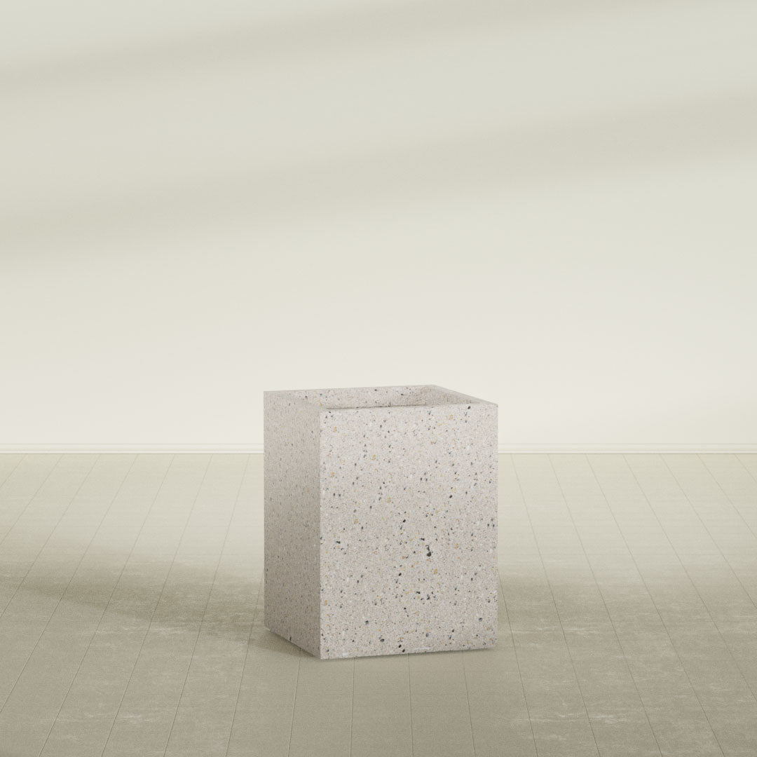 ProTone Fiberglass Premium Finish Medium Rectangle Planter - 24 in x 24 in x 32 in - StoneLight - Greystone - StoneLight - Greystone,24 in x 24 in x 32 in