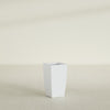 Toulan Medium Tall Tapered Square Fiberglass Planter - 12 in x 12 in x 22 in - Gloss White - Gloss White,12 in x 12 in x 22 in
