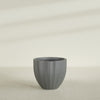 Santa Barbara Medium Round Fiberglass Planter - 23 in x 23 in x 20.3 in - Metallic Gunmetal - Metallic Gunmetal,23 in x 23 in x 20 in