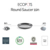 Small Round Saucer - 11.5 in x 11.5 in x 1.3 in - Grey - Grey,11.5 in x 11.5 in x 1.25 in