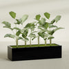Torino Extra Large Wide Rectangle Fiberglass Planter - 72 in x 24 in x 18 in - Gloss Black - Gloss Black,72 in x 24 in x 18 in