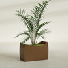 Seoul Large Curved Abstract Fiberglass Planter - 36 in x 16 in x 24 in - Metallic Bronze - Metallic Bronze,36 in x 16 in x 24 in