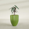 Alicante Medium Round Fiberglass Planter - 22 in x 22 in x 27 in - Satin Green - Satin Green,22 in x 22 in x 27 in