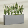 Delray Extra Large Long Rectangle Fiberglass Planter - 72 in x 12 in x 32 in - Metallic Gunmetal - Metallic Gunmetal,72 in x 12 in x 32 in