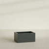 Torino Large Wide Rectangle Fiberglass Planter - 36 in x 24 in x 18 in - Matte Charcoal - Matte Charcoal,36 in x 24 in x 18 in