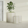 Rio Grande Medium Round Fiberglass Planter - 22 in x 22 in x 22 in - Satin Beige - Satin Beige,22 in x 22 in x 22 in