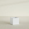 Montroy Medium Cube Square Fiberglass Planter - 24 in x 24 in x 24 in - Gloss White - Gloss White,24 in x 24 in x 24 in