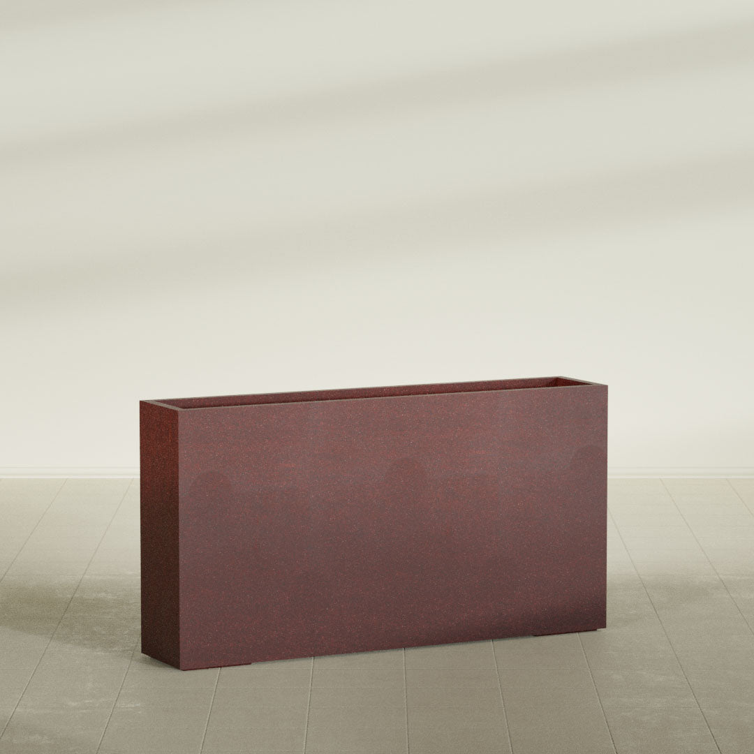 ProTone Fiberglass Premium Finish Extra Large Rectangle Planter - 60 in x 12 in x 32 in - Weathered Steel - Rust - Weathered Steel - Rust,60 in x 12 in x 32 in